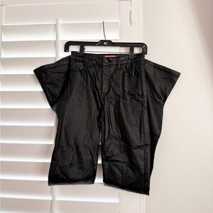 Edikted Leather Flare Jeans